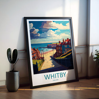 Whitby England Travel Poster