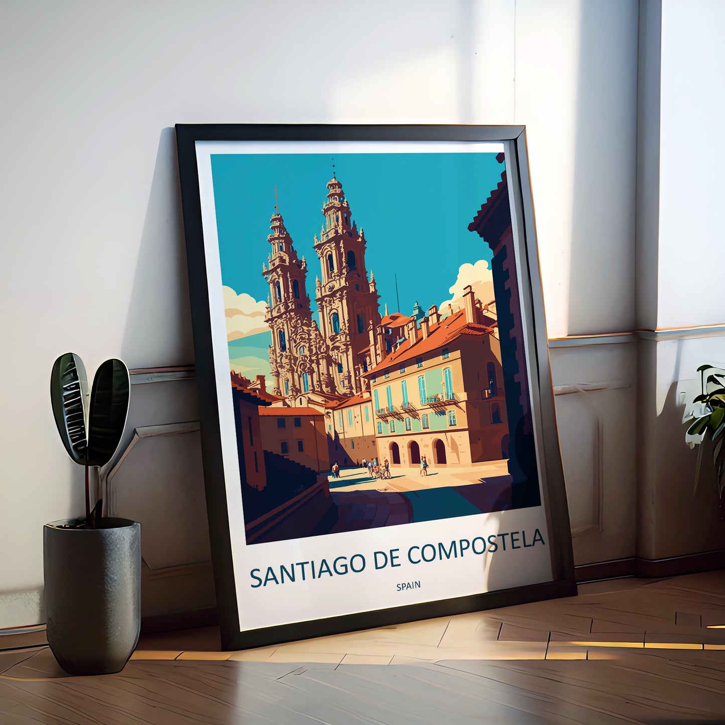 santiago de compostela Spain Travel Poster