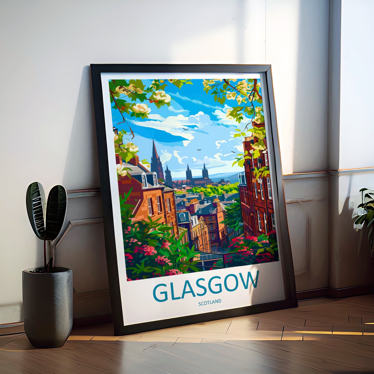 Glasgow Scotland Travel Poster