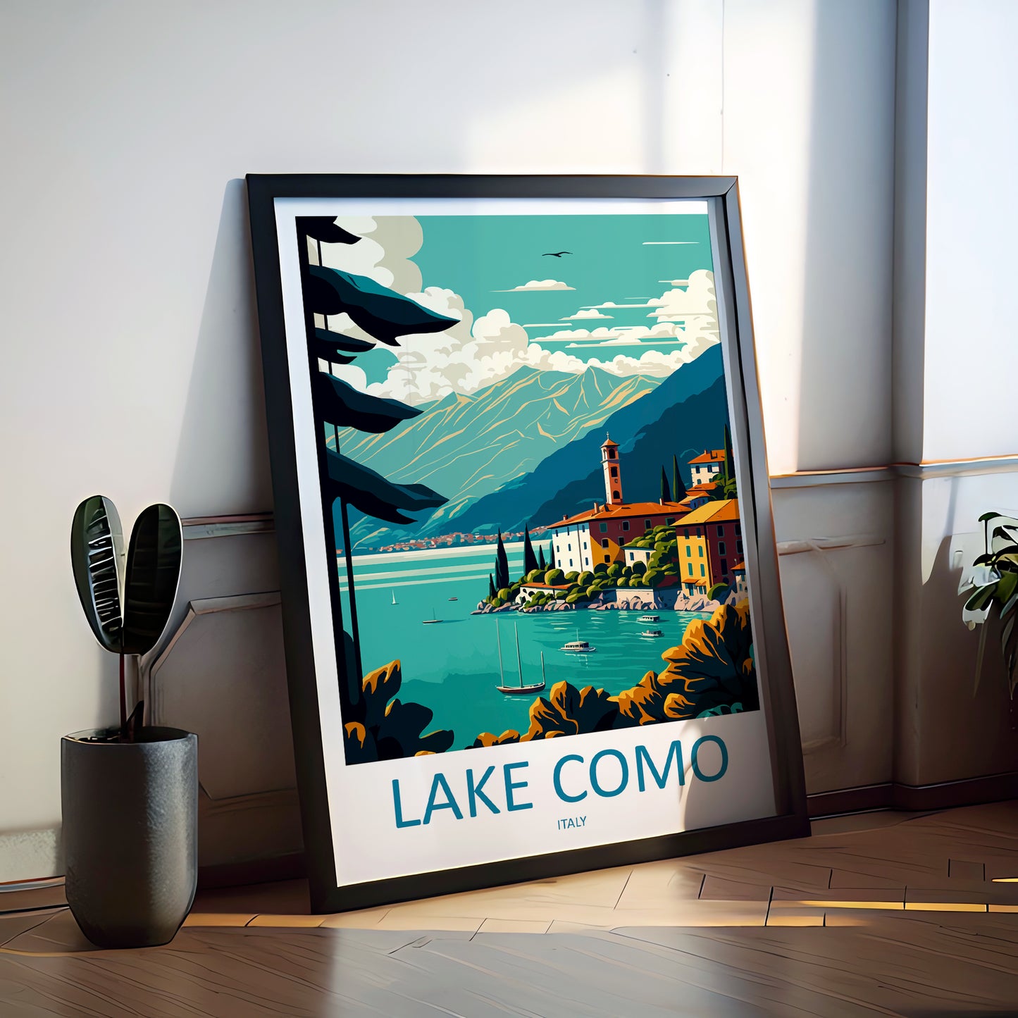 Lake Como Italy Travel Poster