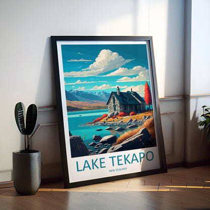 Lake Tekapo New Zealand Travel Poster