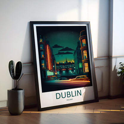 Dublin Ireland Travel Poster