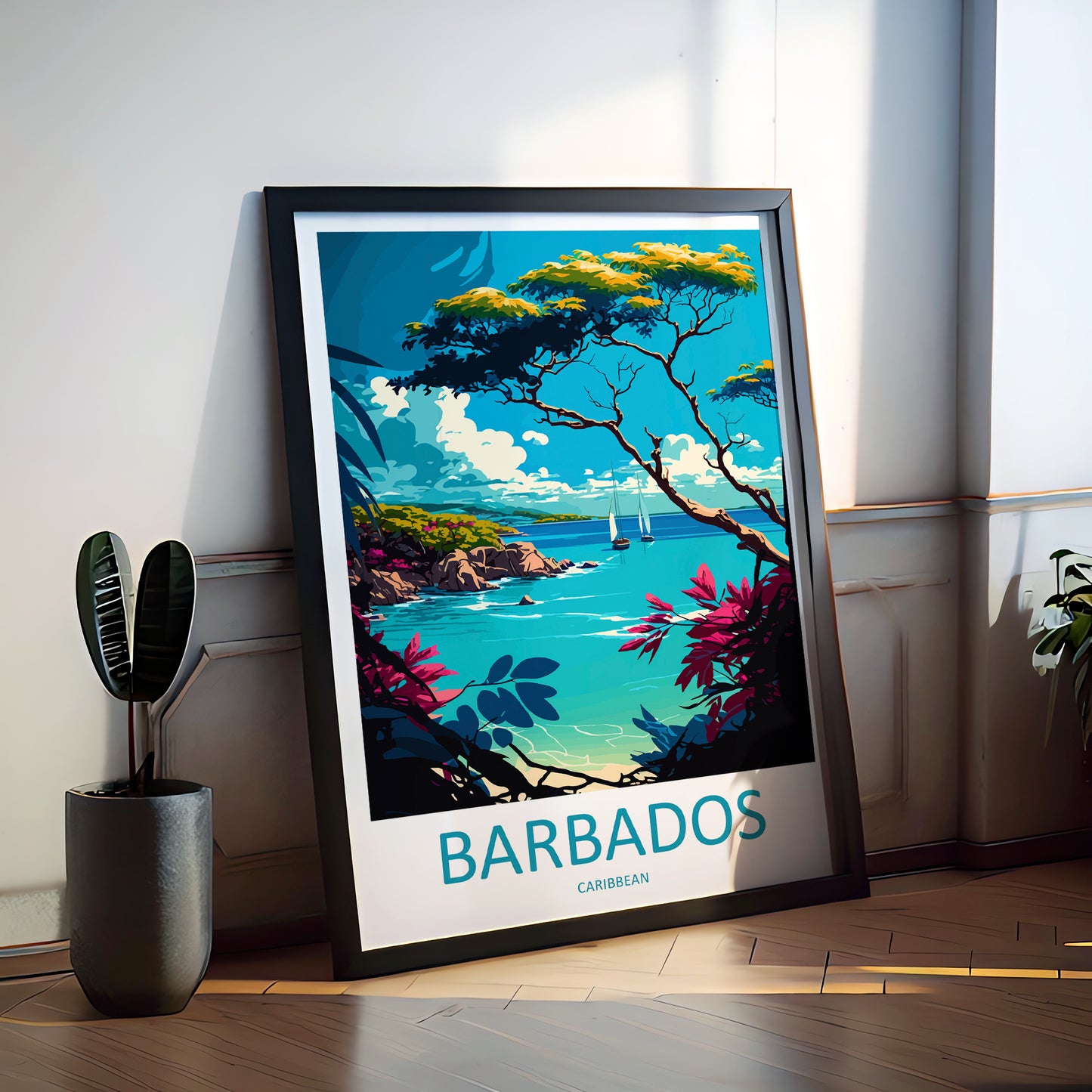 Barbados Caribbean USA Travel Poster