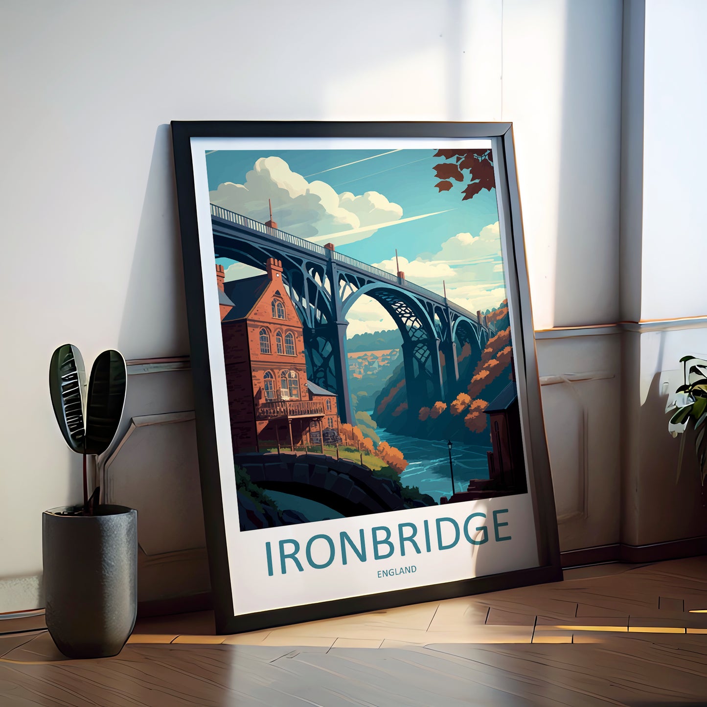 Ironbridge England Travel Poster