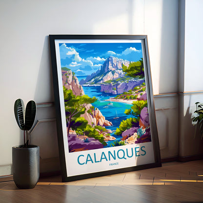 Calanques France Travel Poster