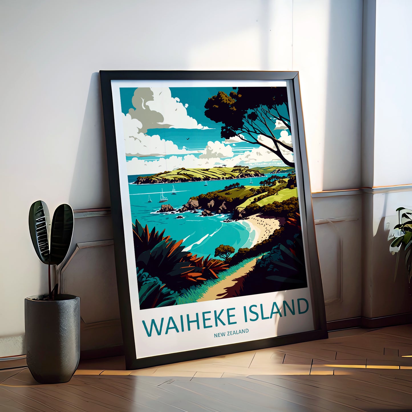 Waiheke Island New Zealand Travel Poster