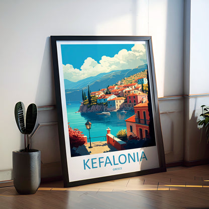 Kefalonia Greece Travel Poster