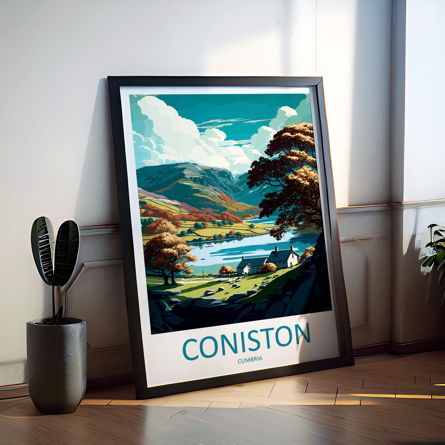 Coniston England Travel Poster