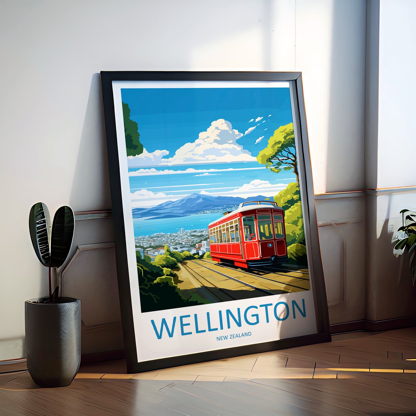 Wellington New Zealand Travel Poster