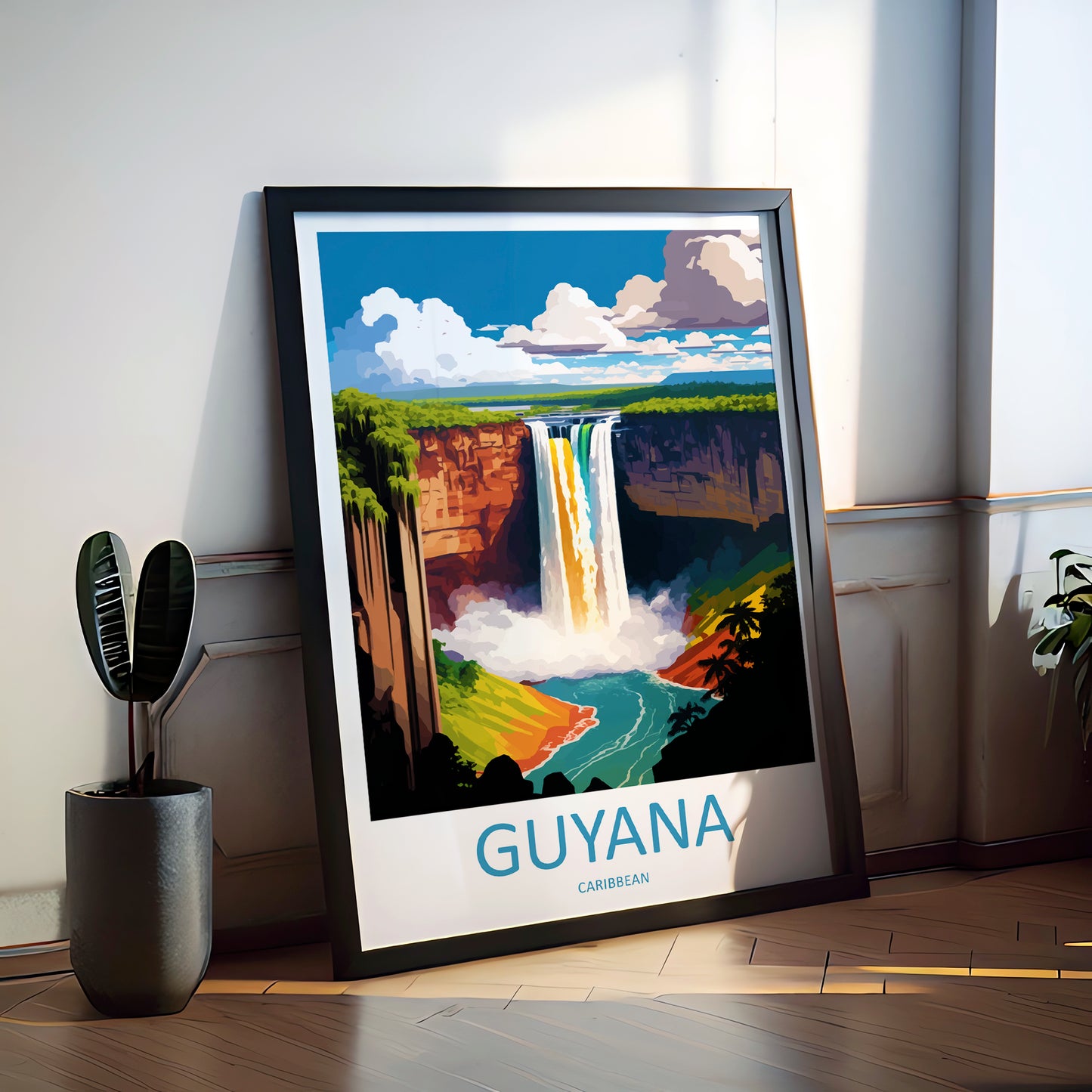 Guyana Caribbean Travel Poster