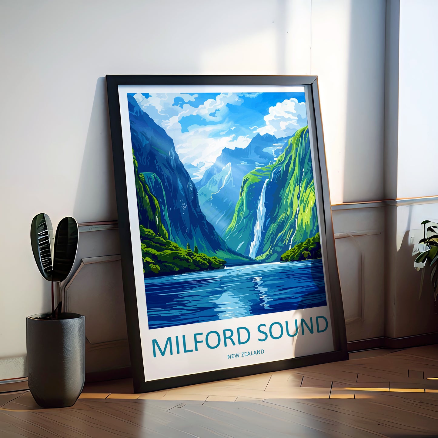 Milford Sound New Zealand Travel Poster