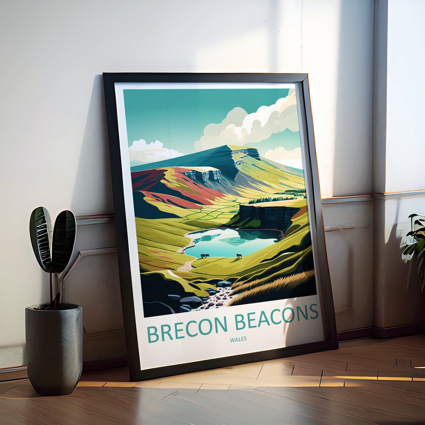 Brecon Beacons Wales Travel Poster