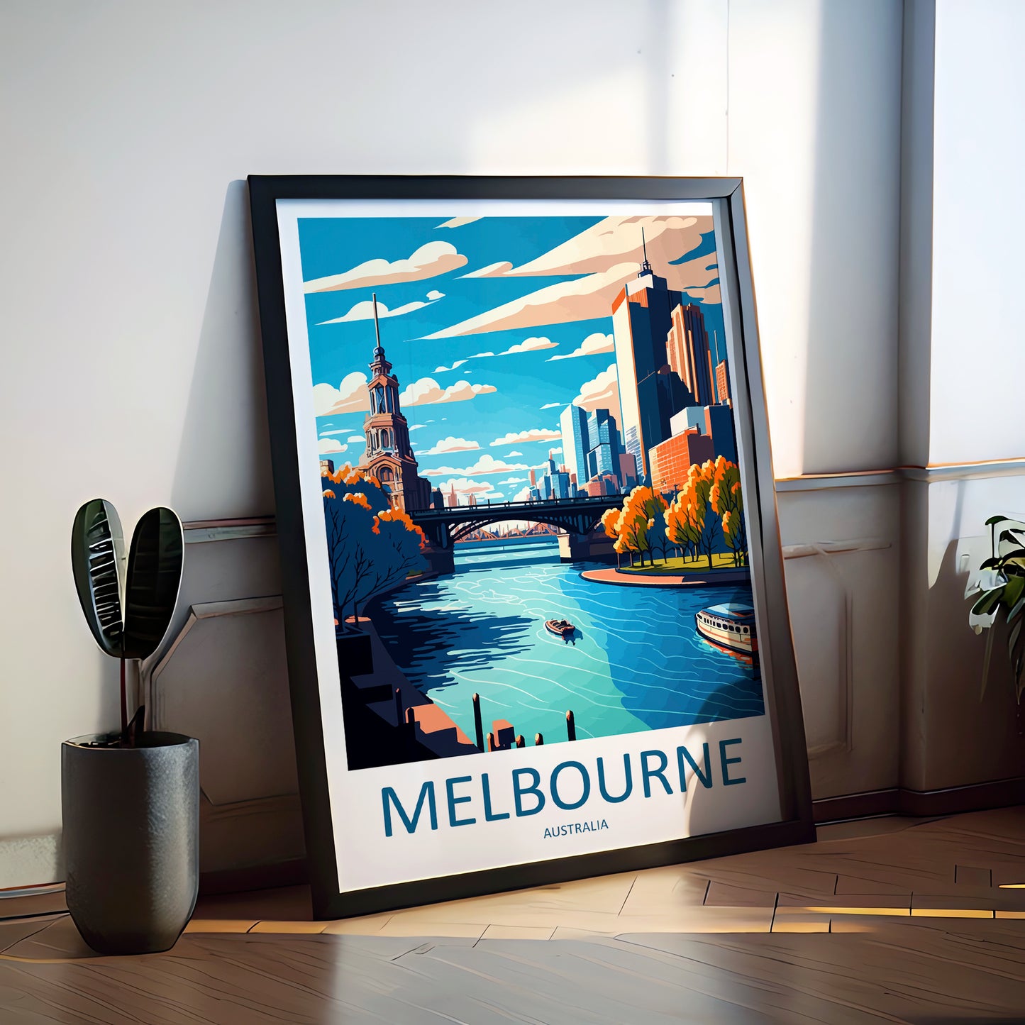 Melbourne Australia Travel Poster