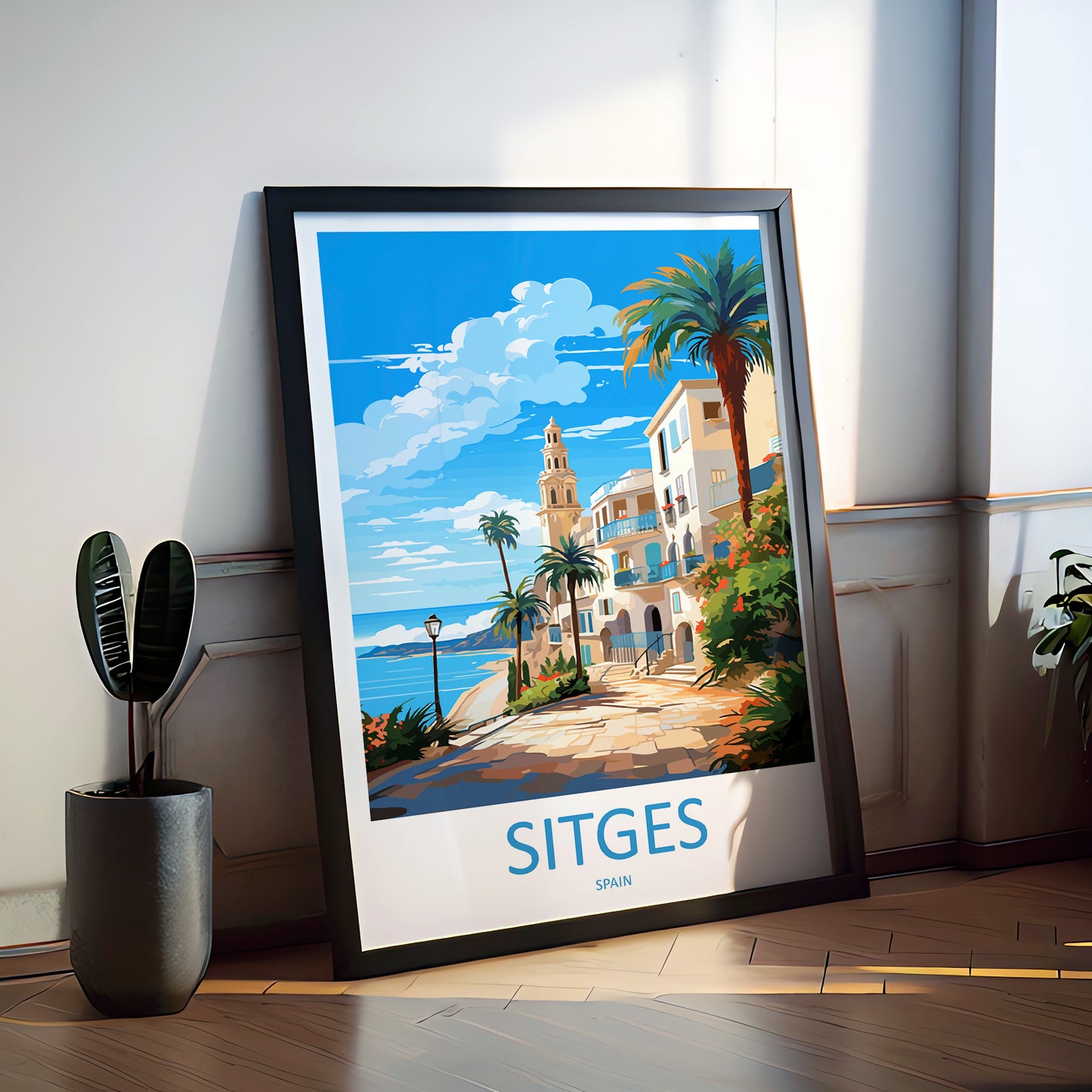 Sitges Spain Travel Poster