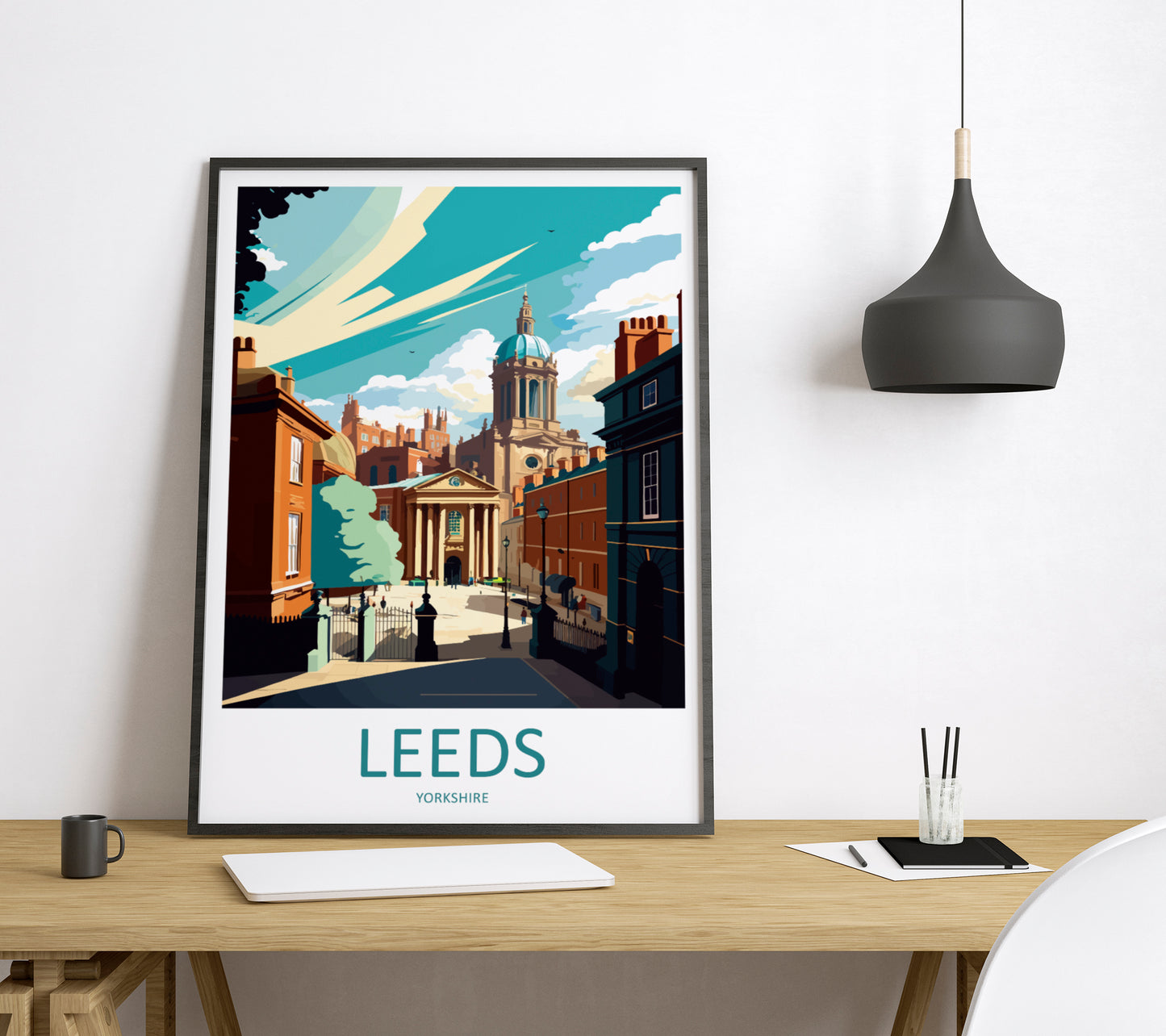 Leeds England Travel Poster