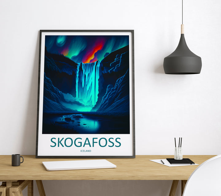 Skogafoss Iceland Travel Poster