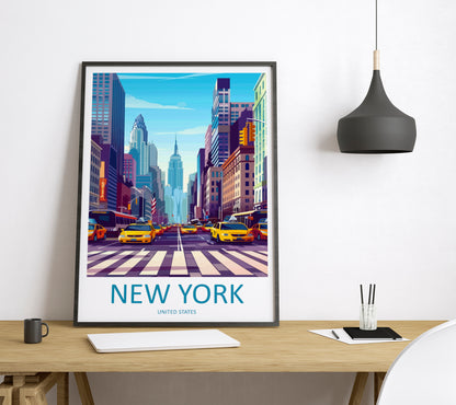 New York City United States Travel Poster