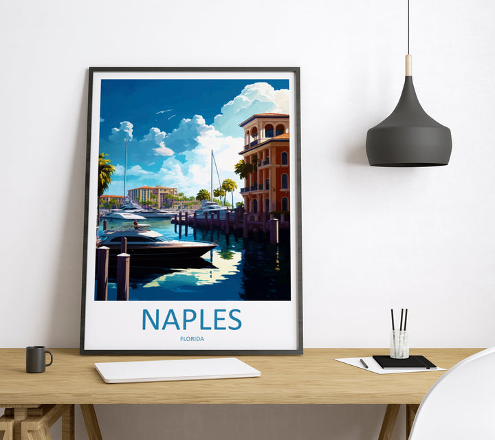 Naples Florida USA Travel Poster