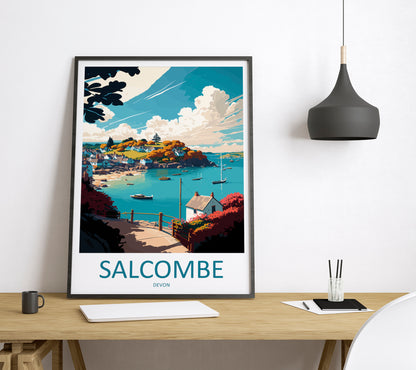 Salcombe England Travel Poster