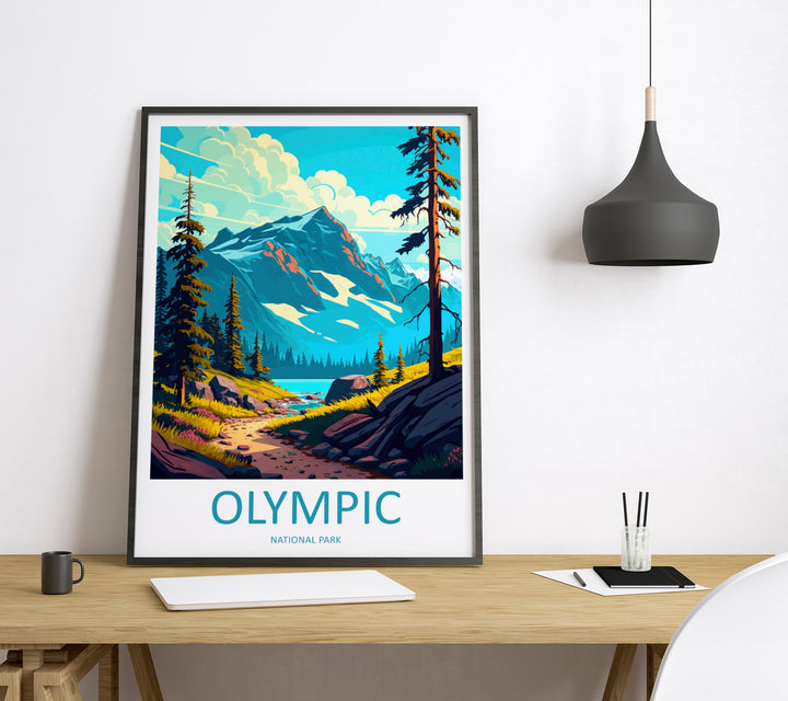 Olympic National Park USA Travel Poster