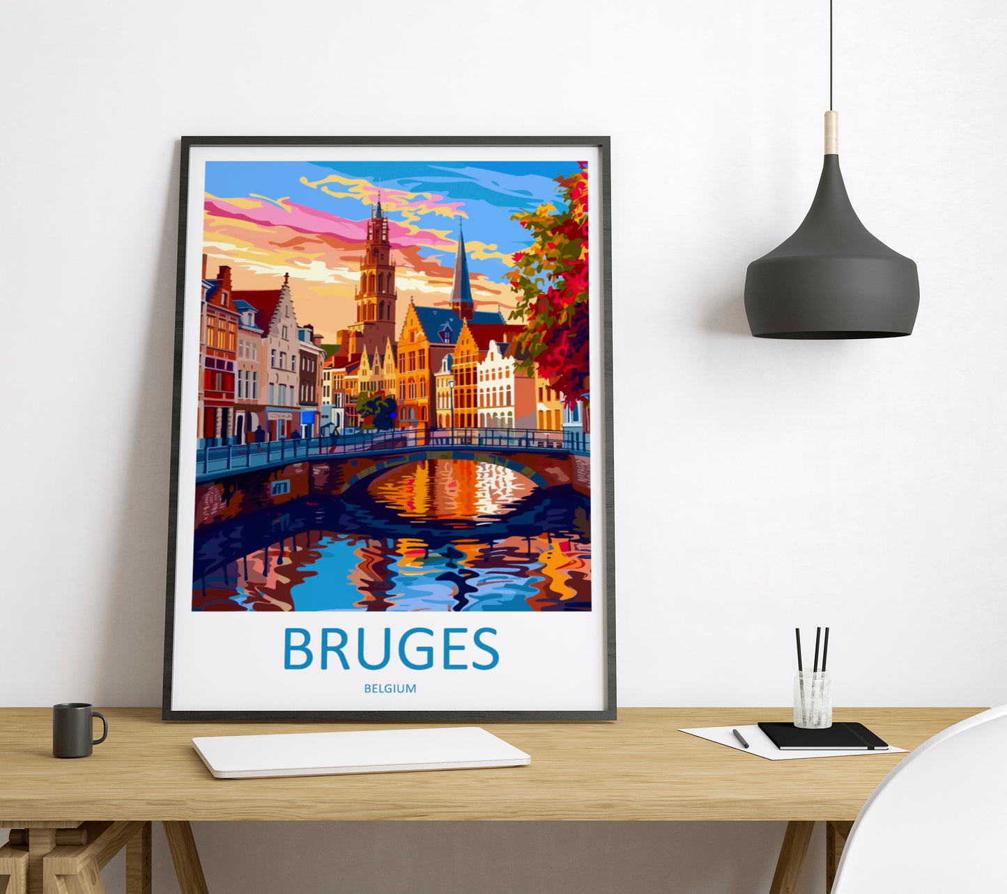 Bruges Belgium Travel Poster