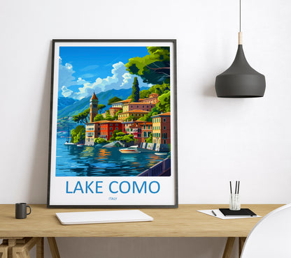 Lake Como Italy Travel Poster