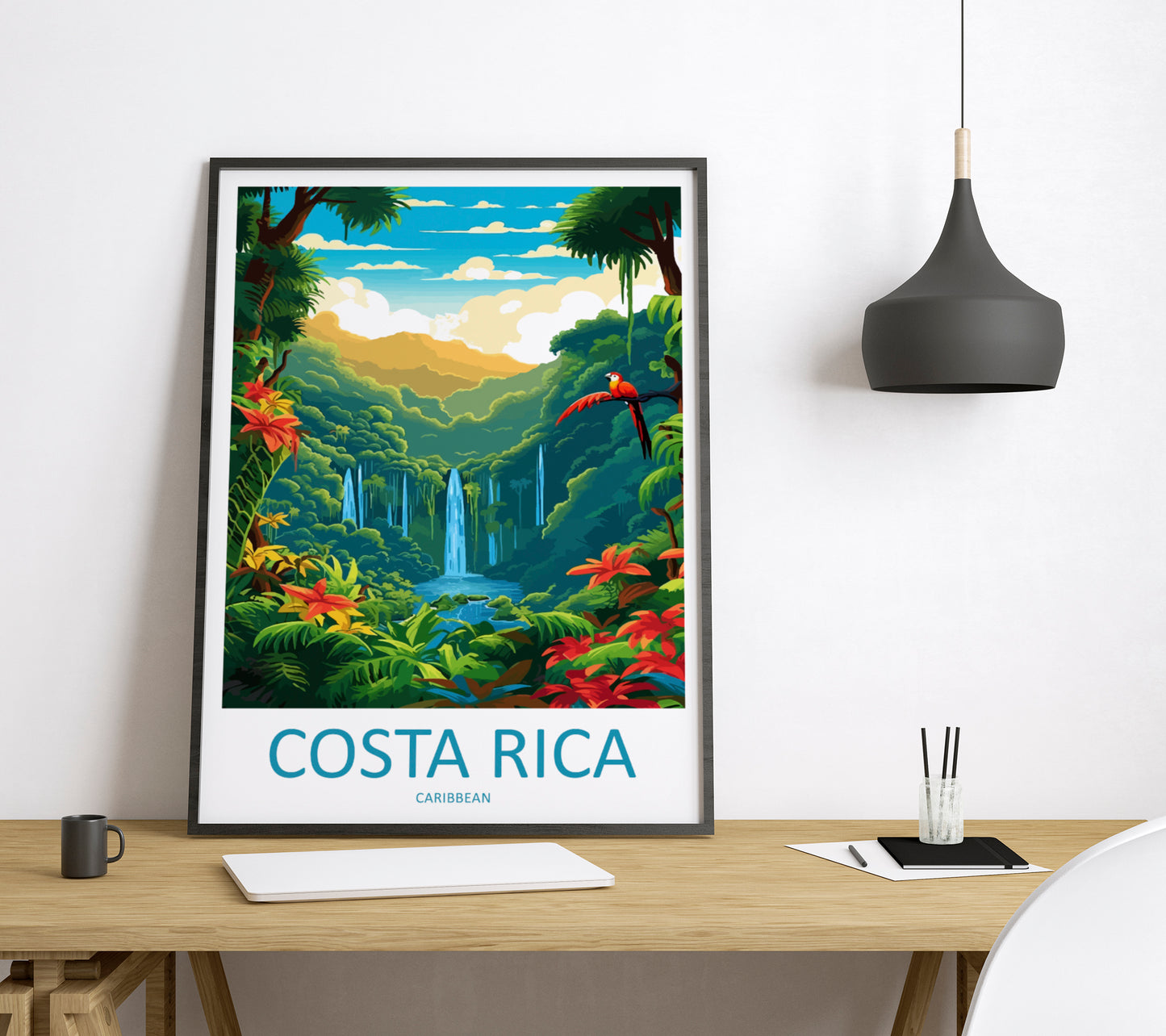 Costa Rica Pacific Ocean Travel Poster