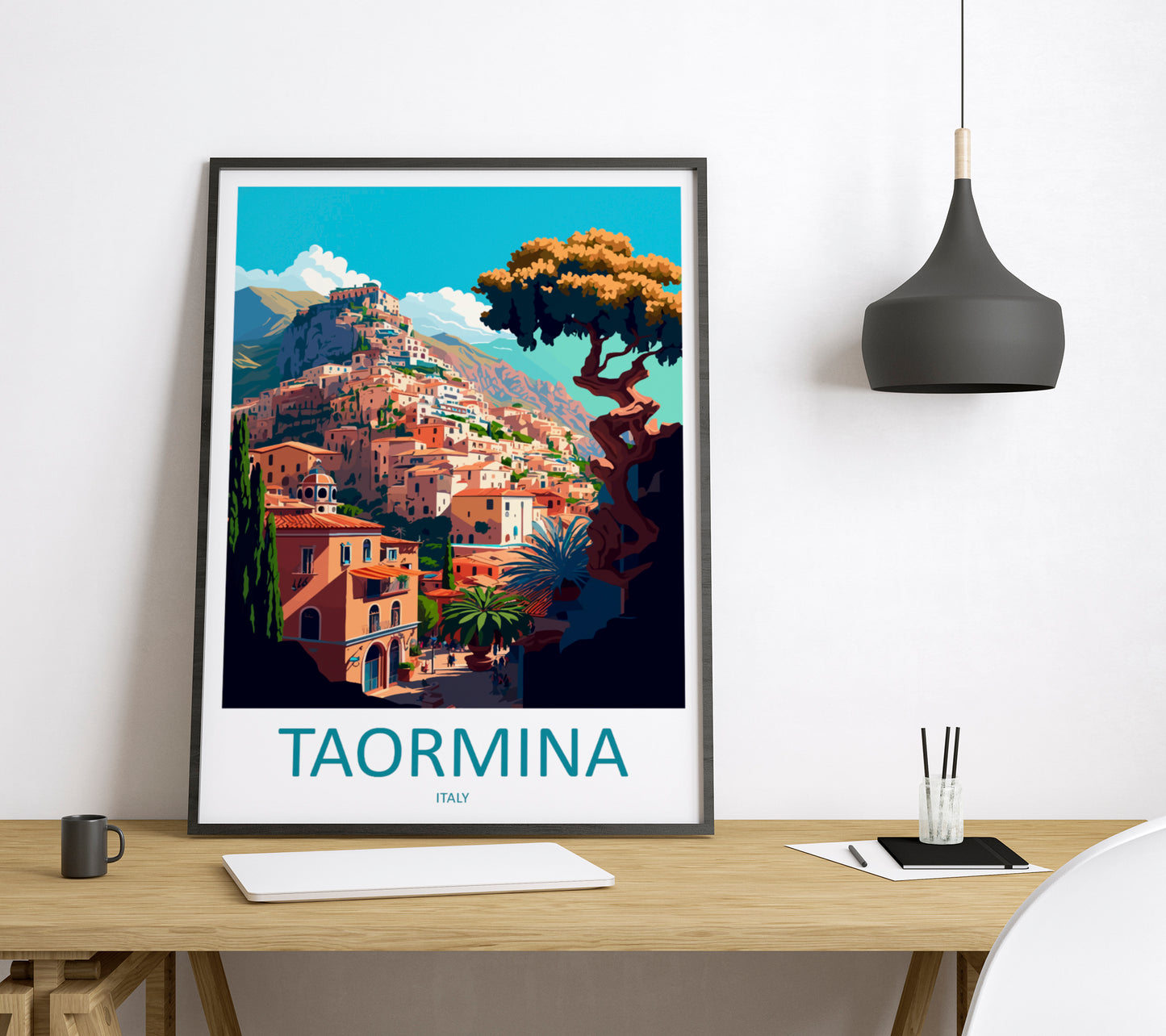 Taormina Italy Travel Poster