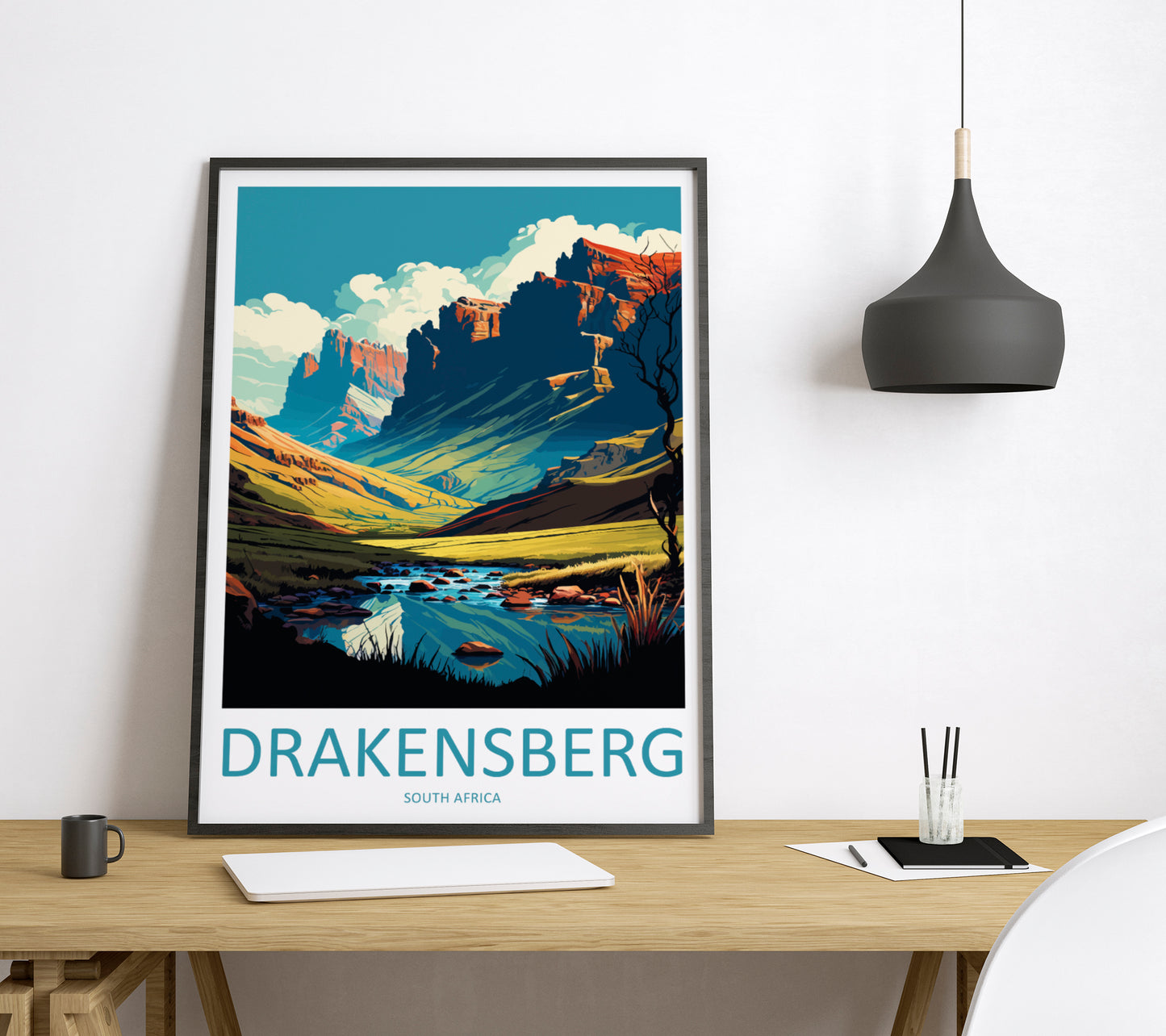 Drakensberg South Africa Travel Poster