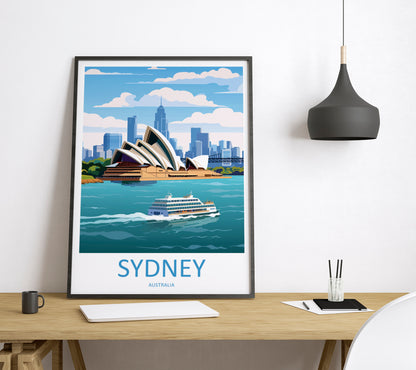 Sydney Opera House Australia Travel Poster