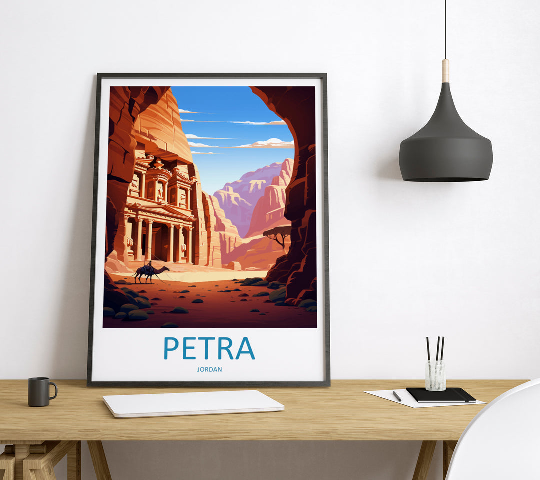 Petra Jordan Travel Poster
