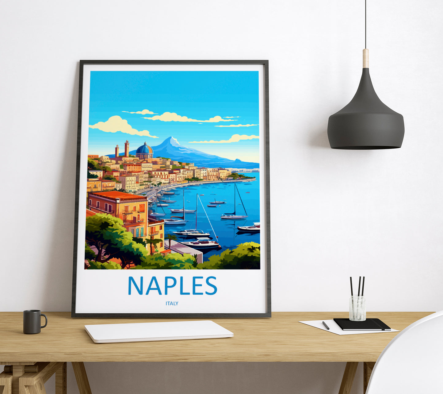 Naples Italy Travel Poster