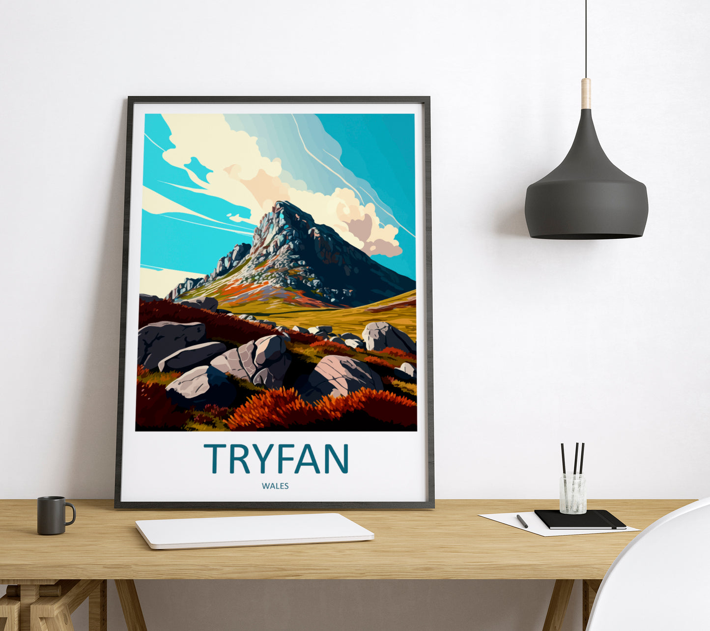 Tryfan Wales Travel Poster