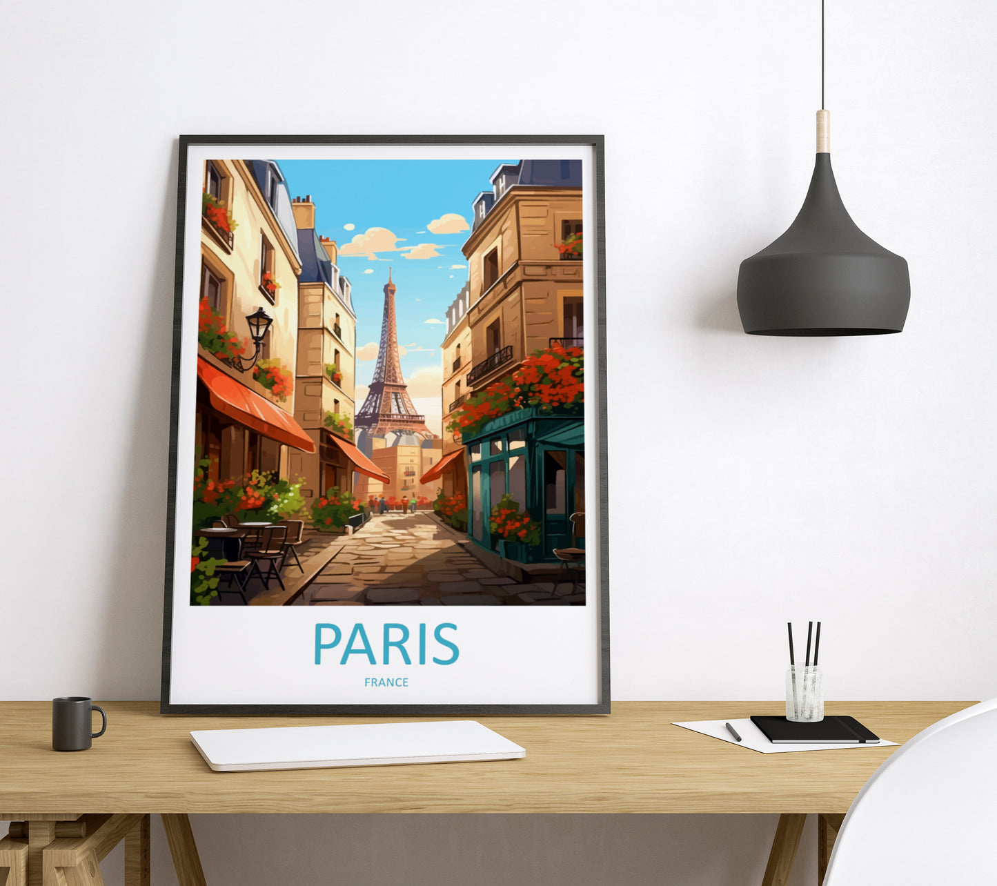 Paris Eiffel Tower France Travel Poster