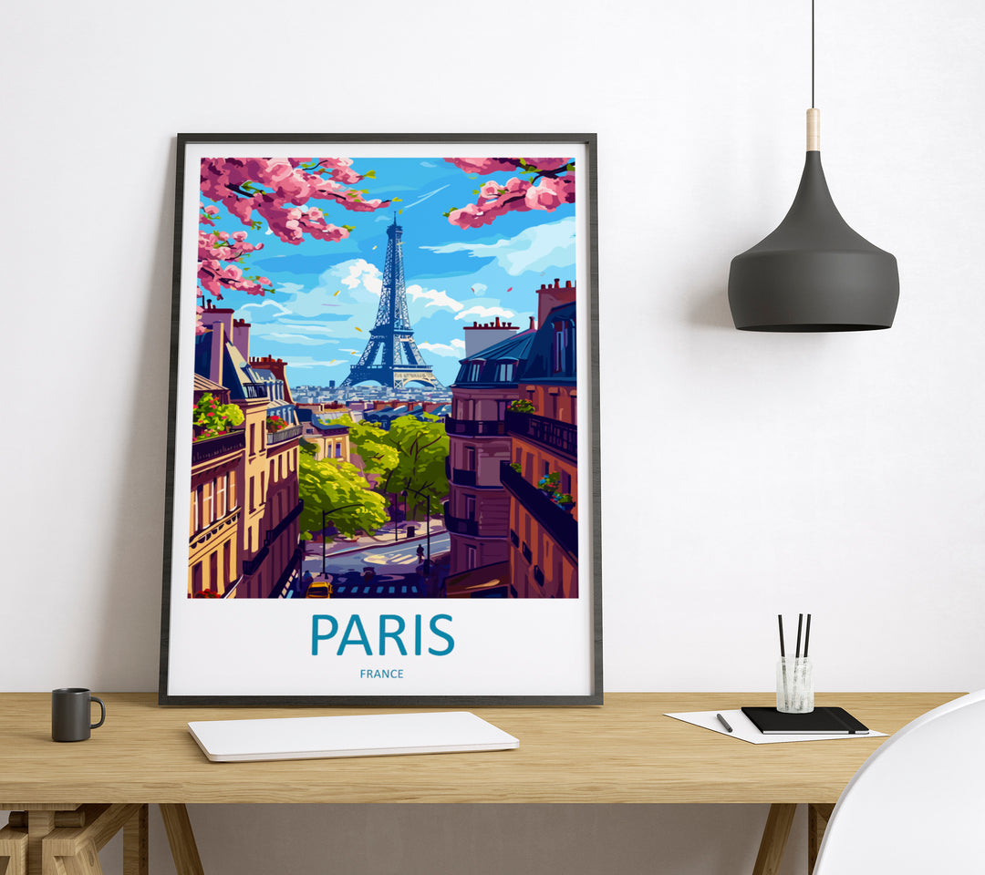 Paris France Travel Poster