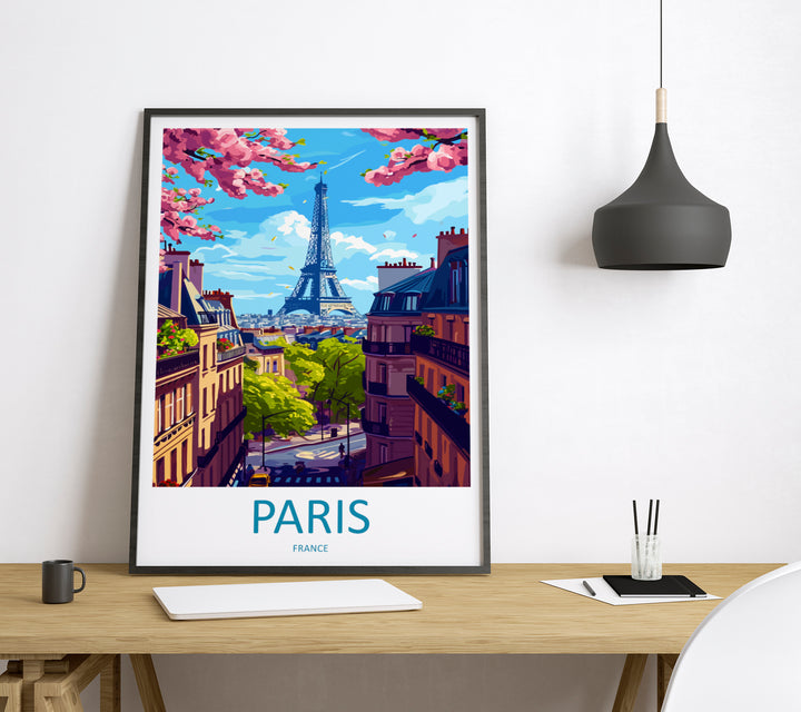 Paris France Travel Poster