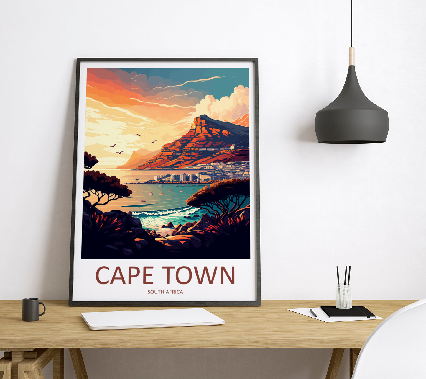 Cape Town South Africa Travel Poster