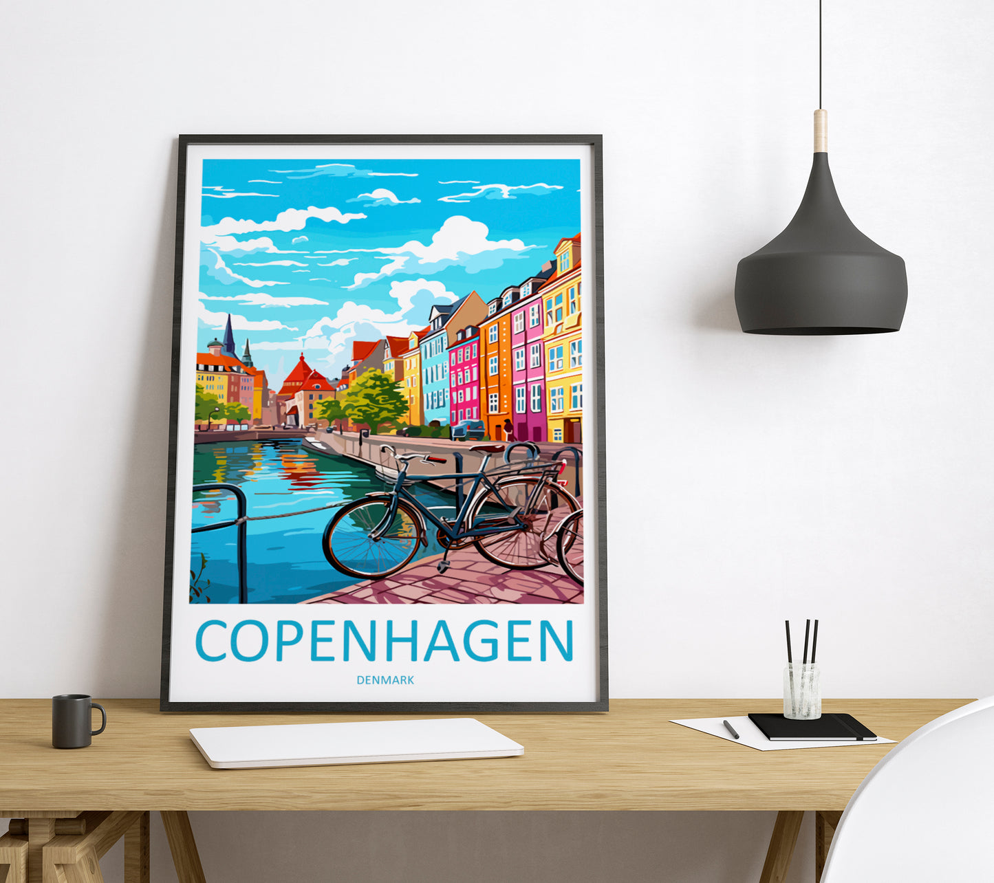 Copenhagen Denmark Travel Poster