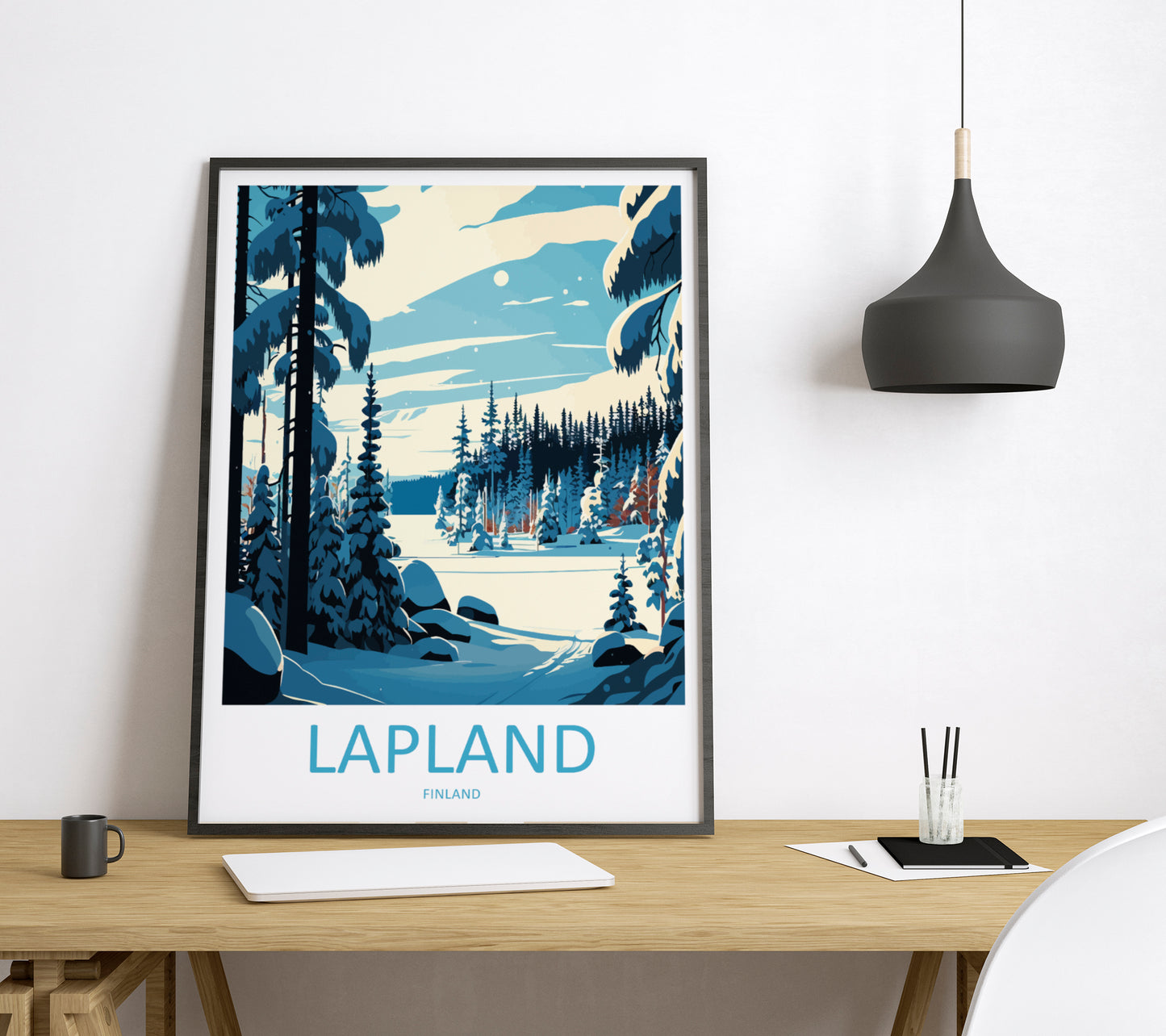 Lapland Finland Travel Poster