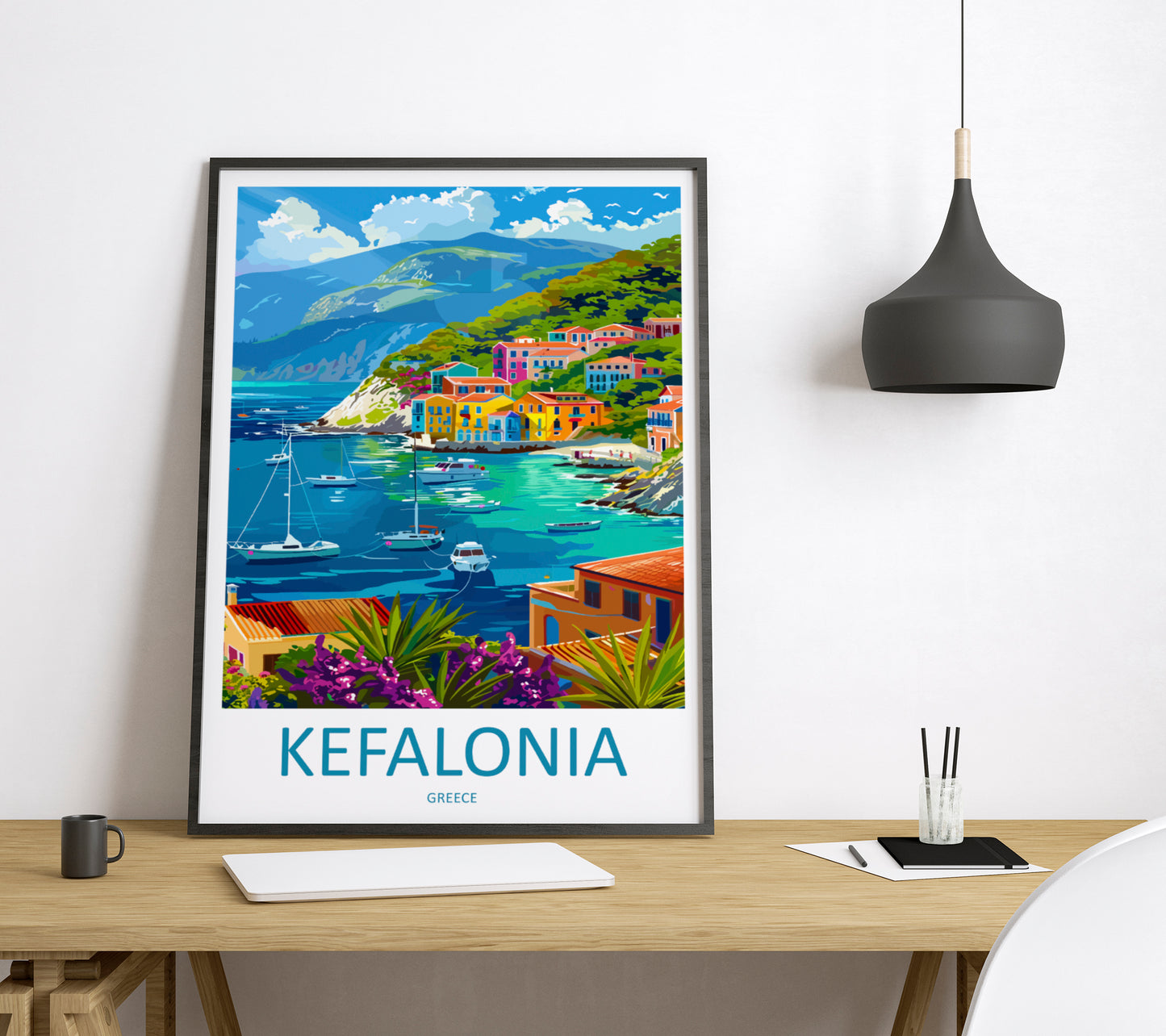 Kefalonia Greece Travel Poster