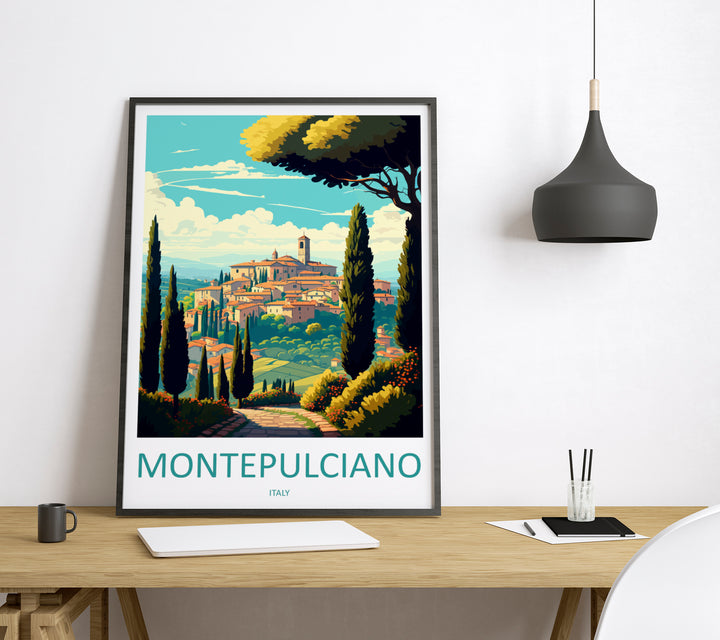 Montepulciano Italy Travel Poster