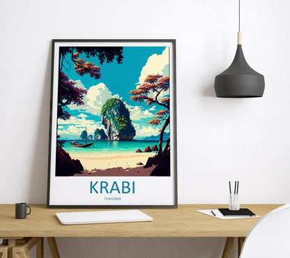 Krabi Thailand Travel Poster