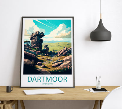 Dartmoor England Travel Poster