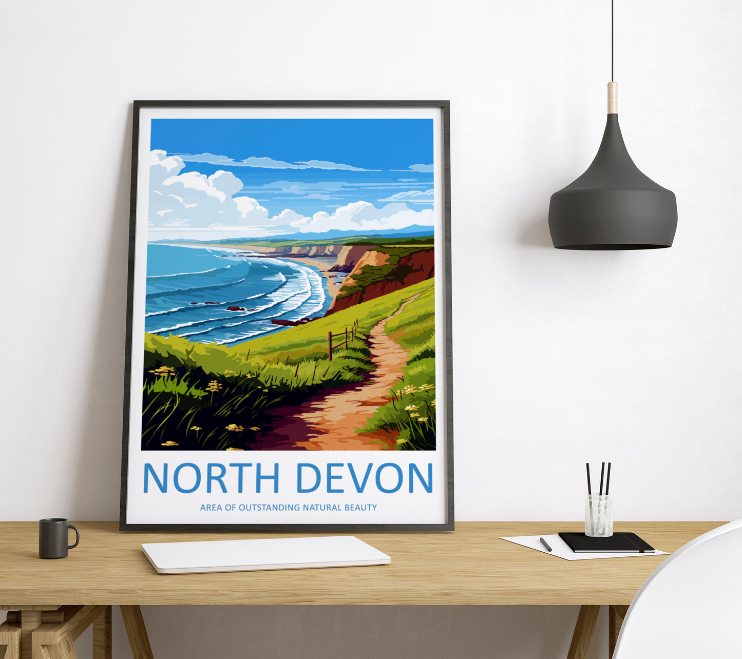 North Devon England Travel Poster