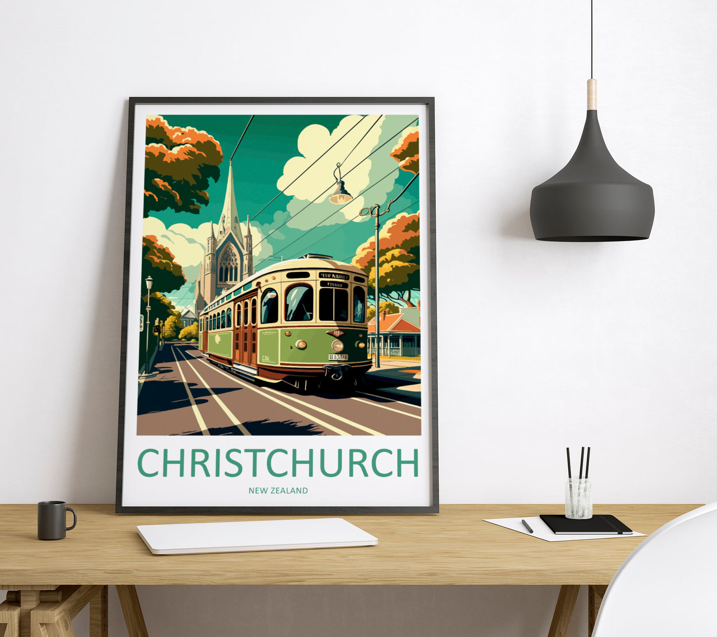 Christchurch New Zealand Travel Poster