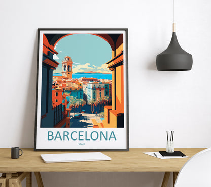 Barcelona Spain Travel Poster