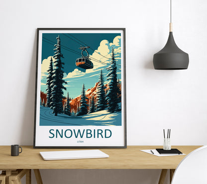 Snowbird Utah USA Travel Poster