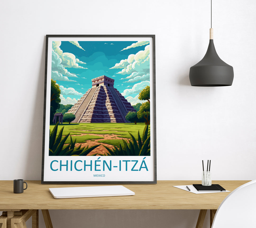 Chichen Itza Mexico Travel Poster