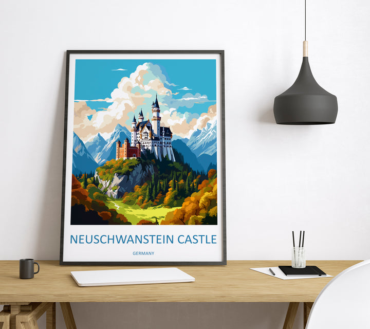 Neuschwanstein Castle Germany Travel Poster