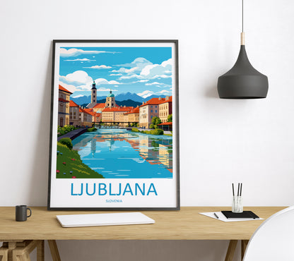 Ljubljana Slovenia Travel Poster